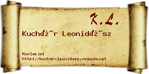 Kuchár Leonidász névjegykártya